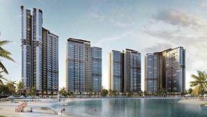 Phối cảnh tòa căn hộ Lumiere Wellspring bên sông