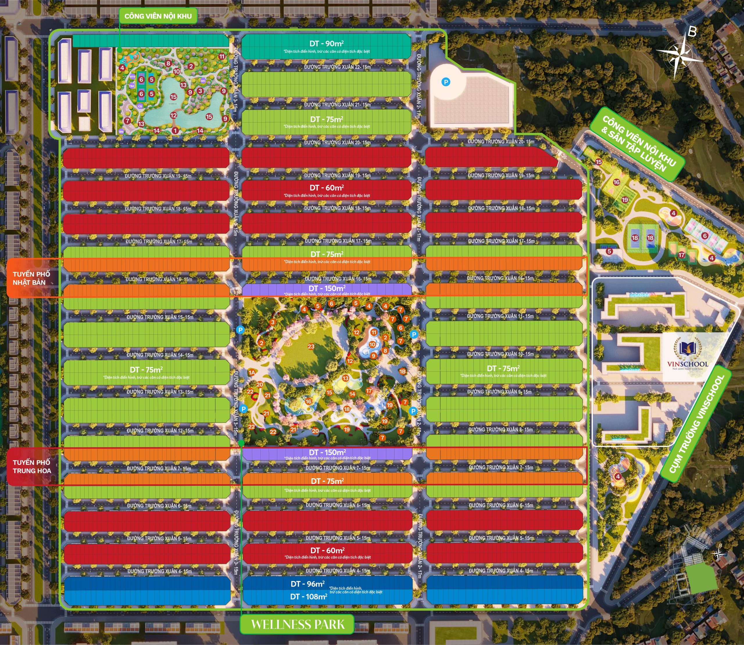 Sơ đồ quy hoạch phân khu The Forest Vinhomes Green City Long An