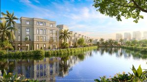 Phối cảnh biệt thự ven kênh Vinhomes Green City