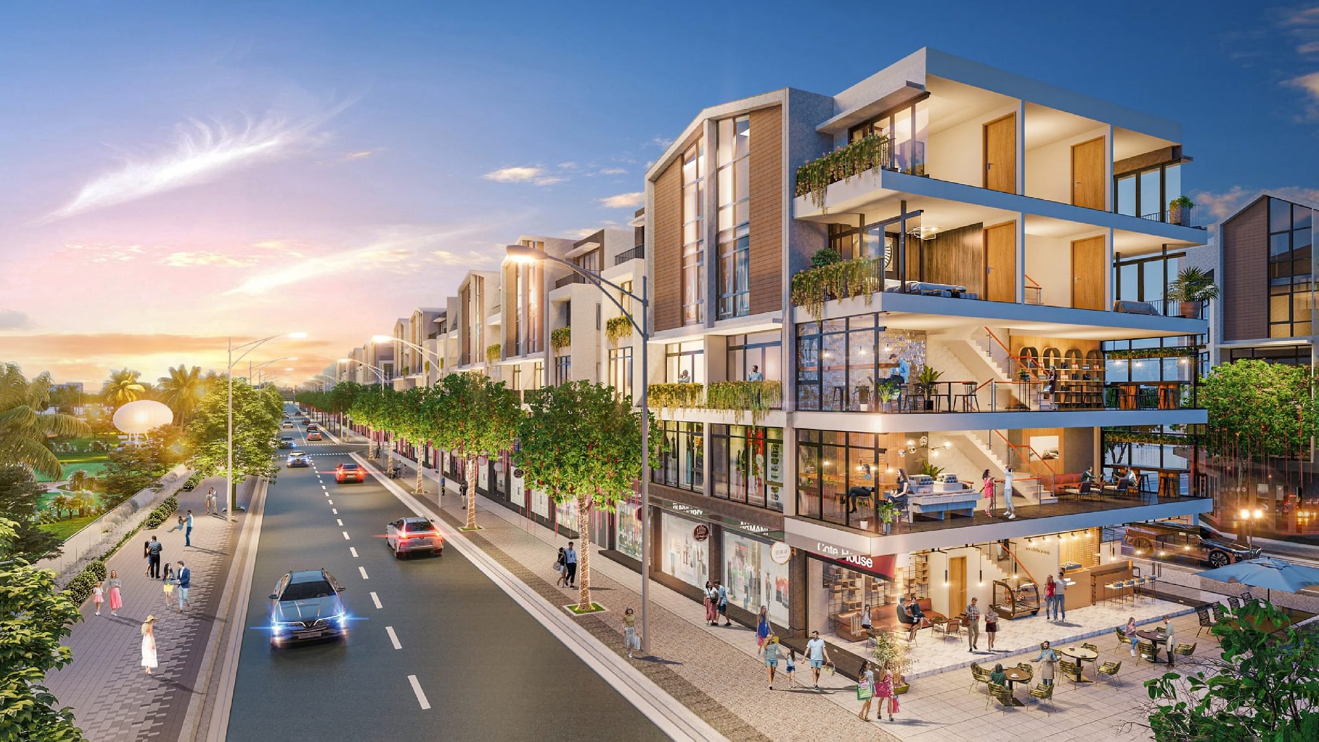 Phối cảnh phố thương mại Vinhomes City Royal Phước Vĩnh Tây
