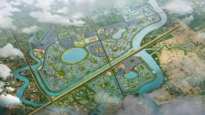 Phối cảnh tổng thể Vinhomes City Royal Phước Vĩnh Tây nhìn từ trên cao