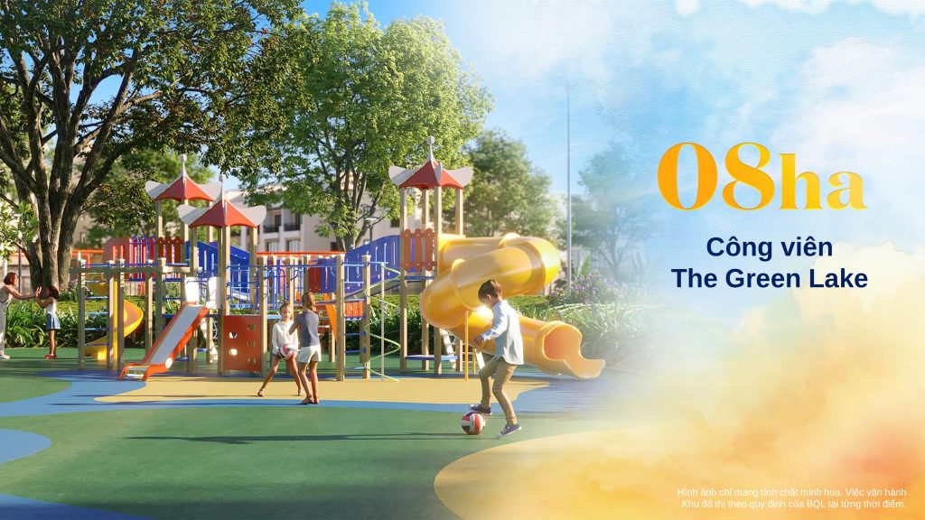 Công viên The Green Lake 8ha - The Swan Lake Vinhomes Green City
