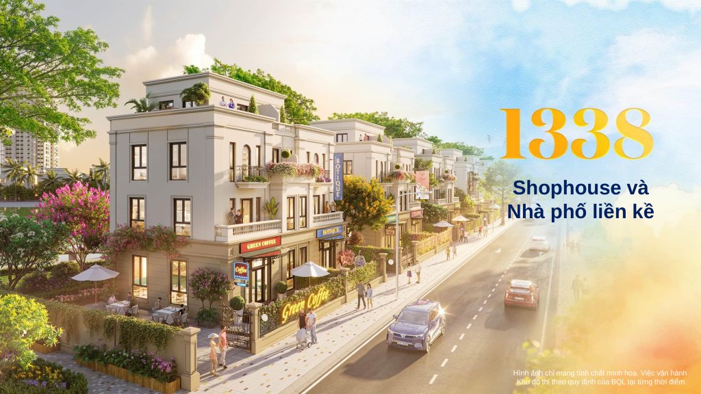 1338 căn shophouse và nhà phố liền kề - The Swan Lake Vinhomes Green City