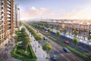 Phối cảnh trục tương lai khu Vịnh Ngọc Vinhomes Green Paradise Cần Giờ