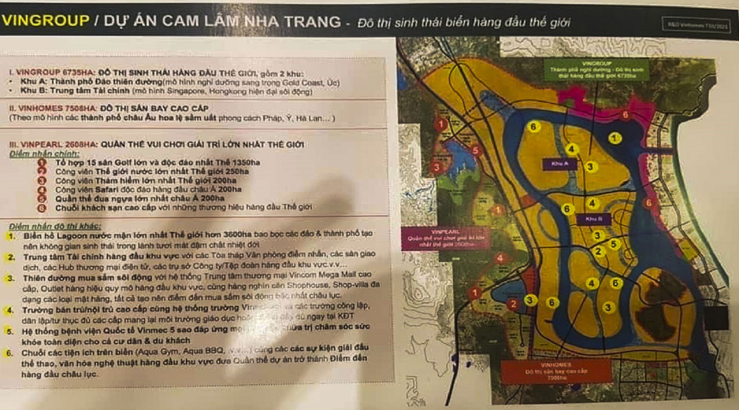 Bản đồ quy hoạch tổng thể dự án Vinhomes Cam Lâm và các phân khu chức năng