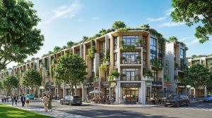 Phối cảnh kiến trúc nhà phố thương mại tại Vinhomes Sài Gòn Park