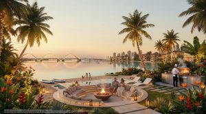 Cảnh quan bãi biển Vinhomes Green Paradise Cần Giờ