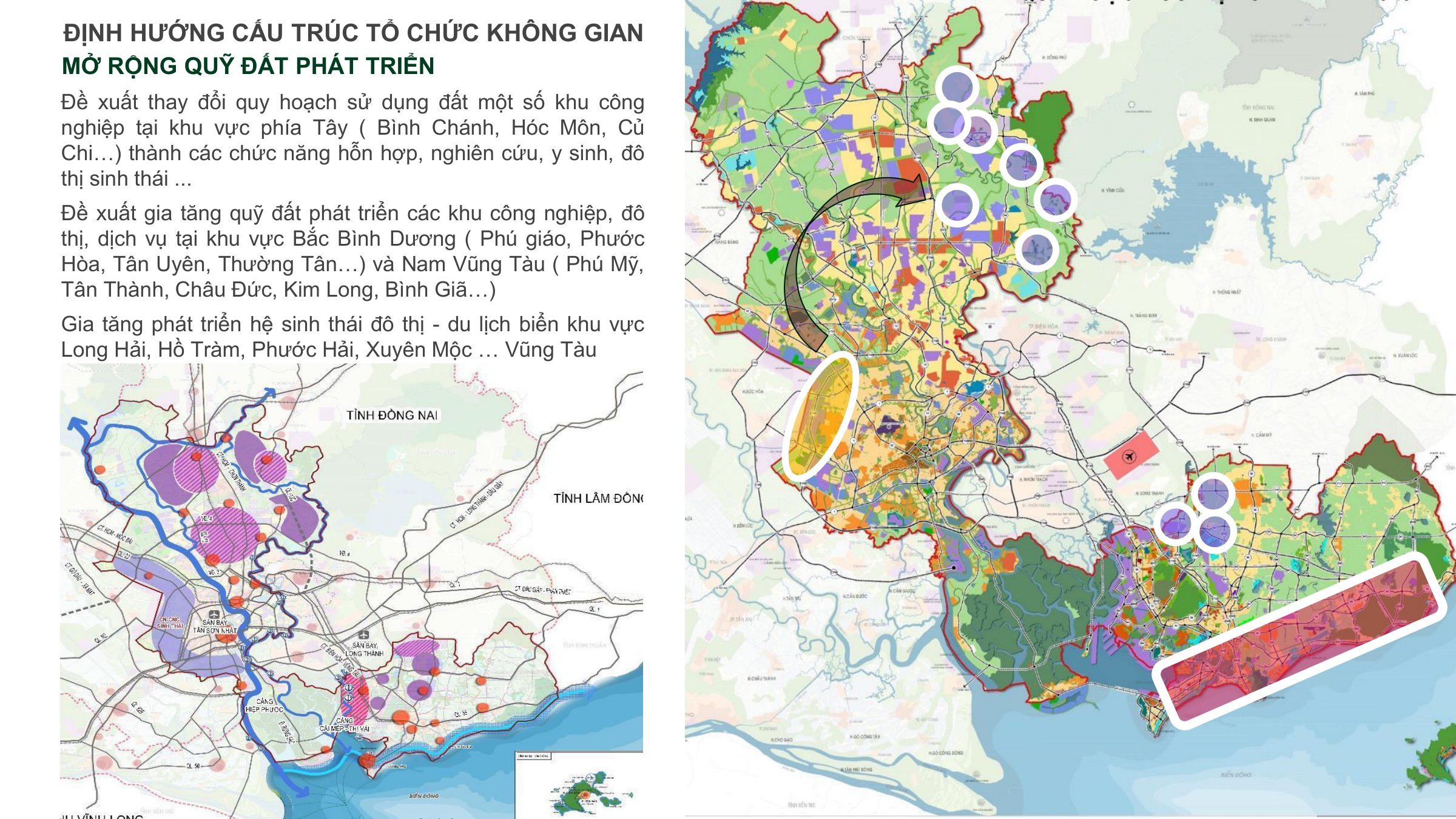 Đề xuất mở rộng quỹ đất phát triển: chuyển đổi khu công nghiệp phía Tây, tăng quỹ đất Bắc Bình Dương, Nam Vũng Tàu trong quy hoạch TP.HCM tầm nhìn 100 năm
