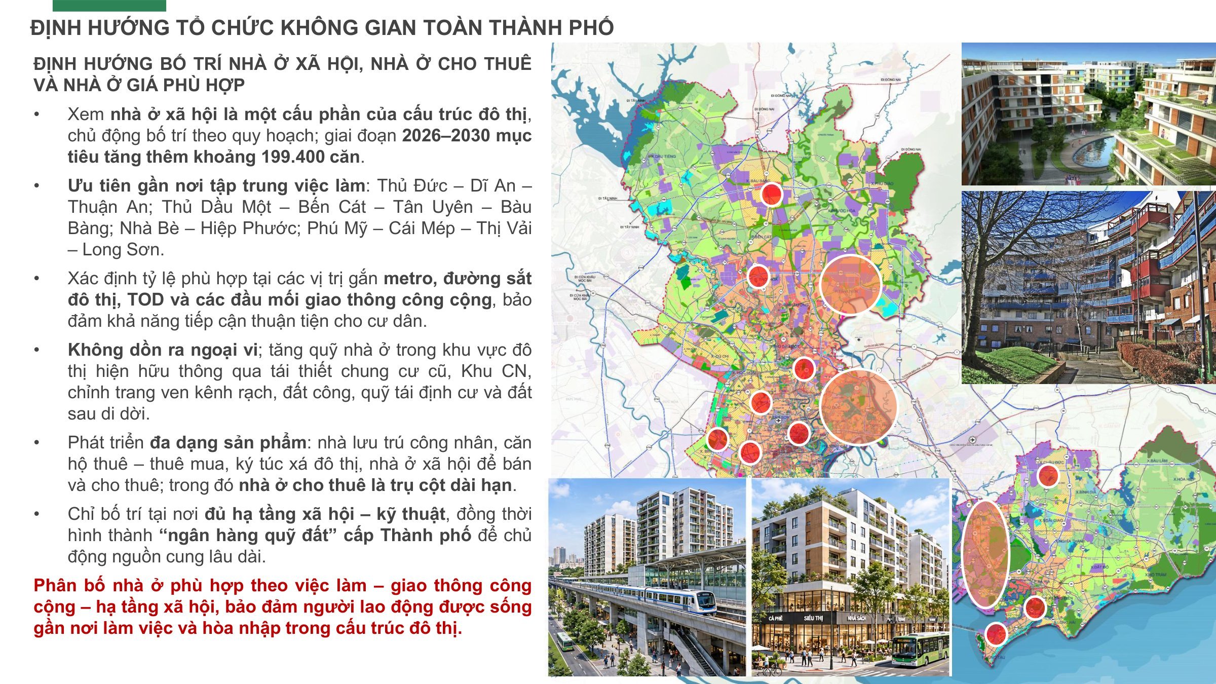 Định hướng bố trí nhà ở xã hội, nhà ở cho thuê gần nơi làm việc và ga metro, mục tiêu 199.400 căn giai đoạn 2026–2030 trong quy hoạch TP.HCM tầm nhìn 100 năm