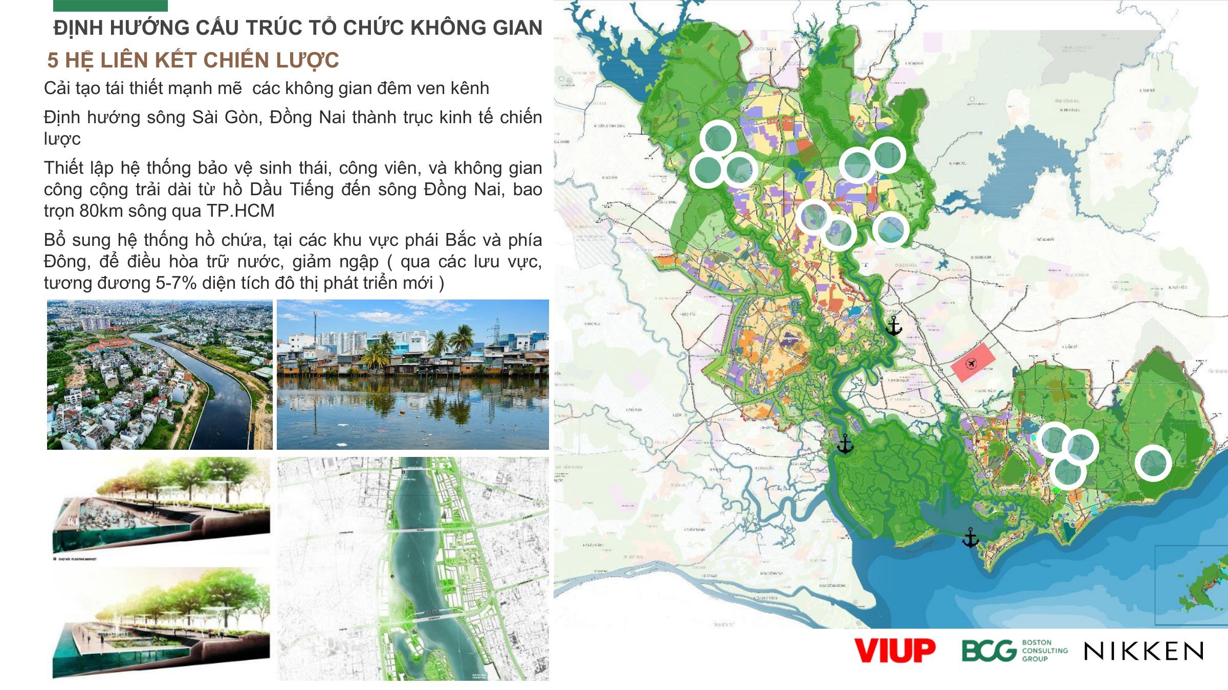 Định hướng sông Sài Gòn, sông Đồng Nai thành trục kinh tế với hệ công viên ven sông khoảng 80 km trong quy hoạch TP.HCM tầm nhìn 100 năm